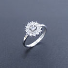 S925 H&A Elegant Engagement Ring Shining Zircon For Wedding Bridal