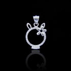 Sample AAA Silver Cubic Zirconia Pendant Jewelry With Eiffel Tower
