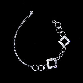 Romantic / Simple Plain Silver Bracelet With Heart Shape Accessory